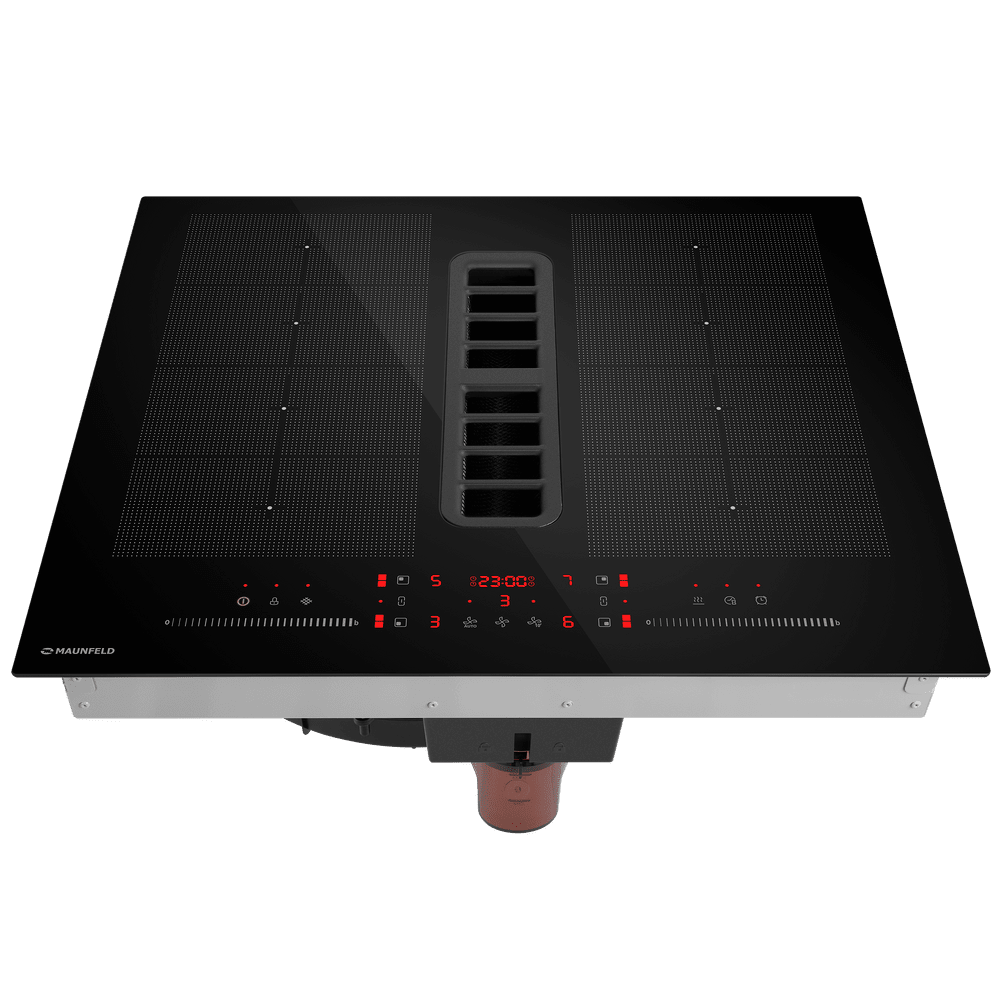 Индукционная варочная панель с интегрированной вытяжкой и Flex Zone MAUNFELD MIHC604SF2BK - фото16