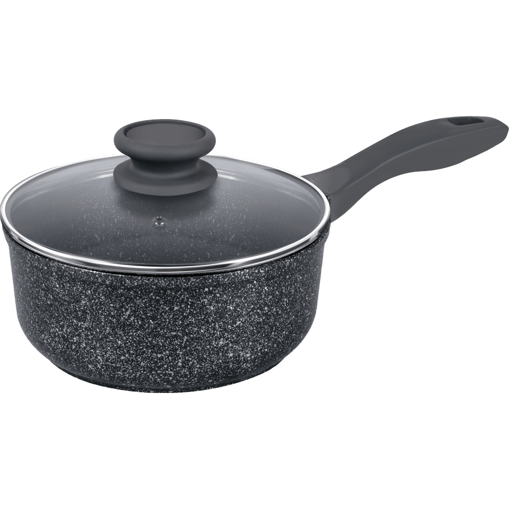 Ковш MAUNFELD GRETA MF18GRTT01SP из литого алюминия со стеклянной крышкой, 18 см, 1,6 л - фото1