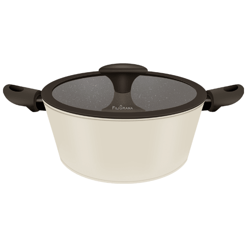 Кастрюля FILIGRANA EDDA FG20EDD01CS из&nbsp;кованого алюминия со&nbsp;стеклянной крышкой, 20&nbsp;см