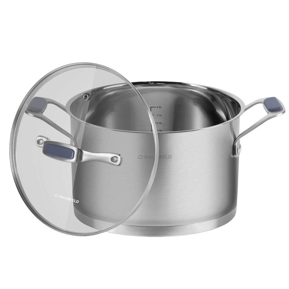 Кастрюля MAUNFELD MADISON MF40MS01CR из нержавеющей стали со стеклянной крышкой, 20 см, 3,6 л. - фото9