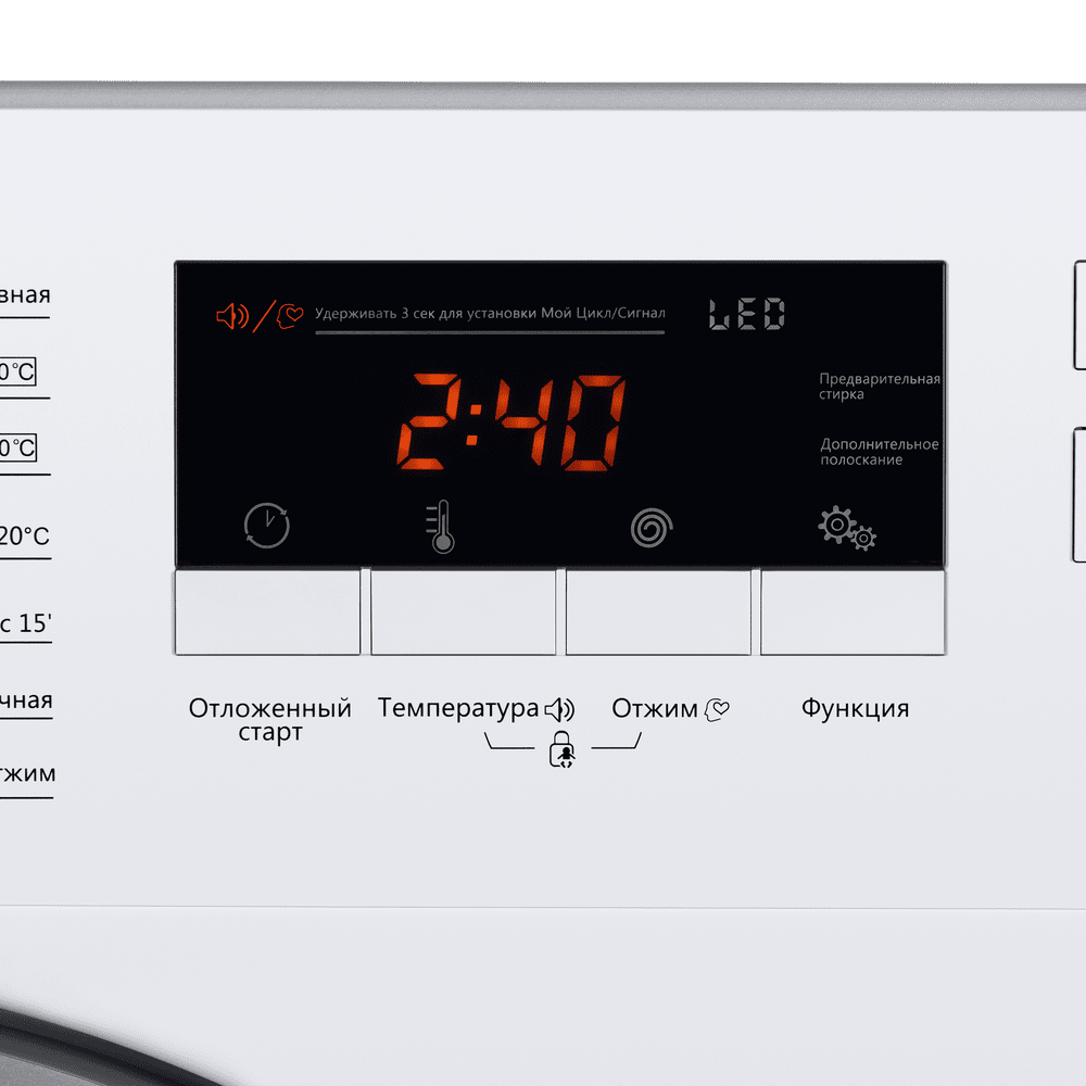 Встраиваемая стиральная машина c инвертором MAUNFELD MBWM148S - фото11
