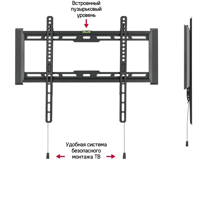 Кронштейн для ТВ фиксированный усиленный MAUNFELD MTM-3270FH, 32"-72" - фото6