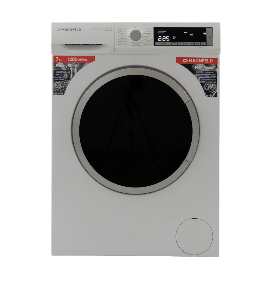 Стиральная машина с инвертором и паром MAUNFELD MFWM127WH200 ST INVERTER SLIM - фото2