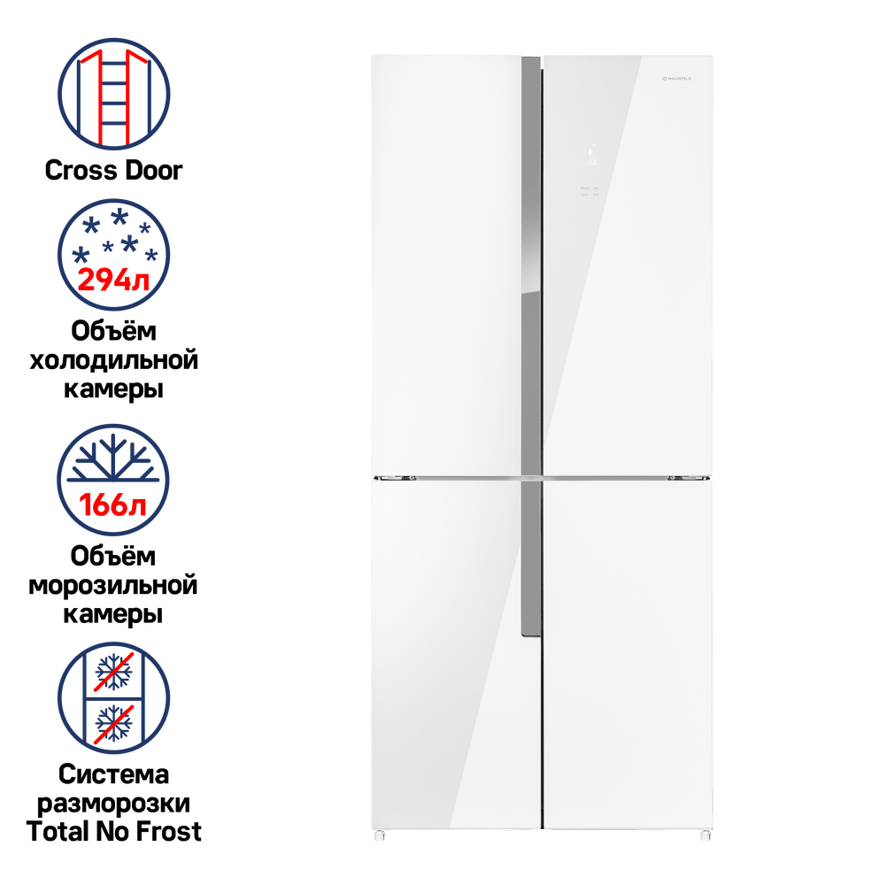 Холодильник с инвертором MAUNFELD MFF182NFWE - фото1
