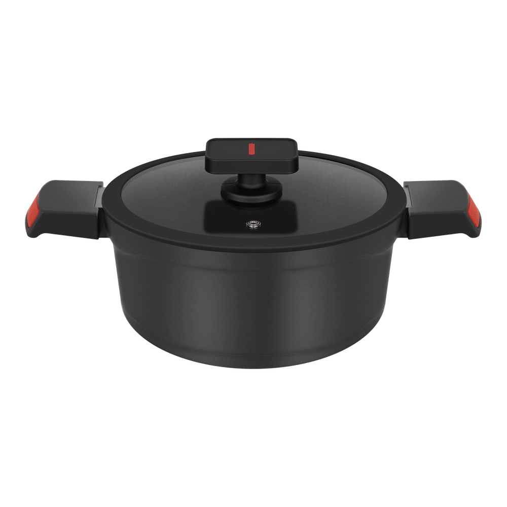 Кастрюля  с крышкой MAUNFELD AURORA MF24ARR1CS из литого алюминия, 24*12см - фото1