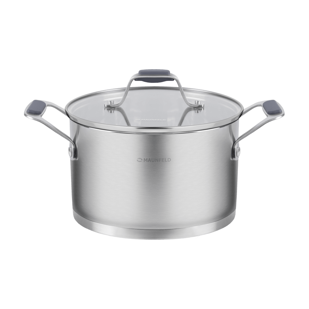 Кастрюля MAUNFELD MADISON MF30MS01CR из нержавеющей стали со стеклянной крышкой, 18  см, 2,6 л. - фото1