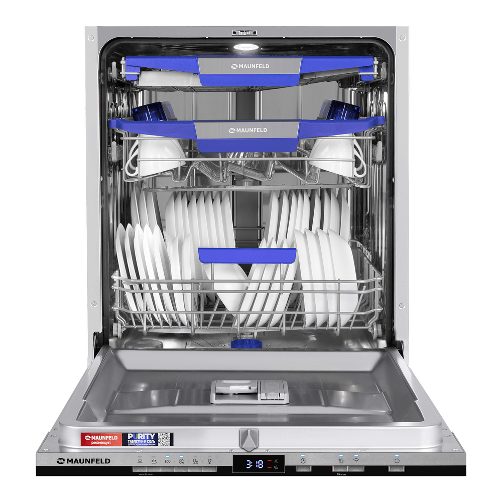 Посудомоечная машина с авто-открыванием MAUNFELD MLP60230 Light Beam Inverter Wi-Fi - фото3
