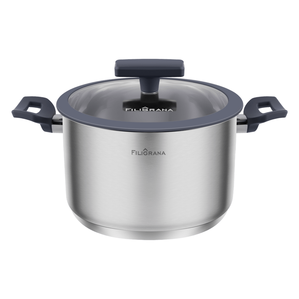 Кастрюля FILIGRANA STELLA FG40STL01CR из нержавеющей стали со стеклянной крышкой, 20  см, 3,6 л. - фото1