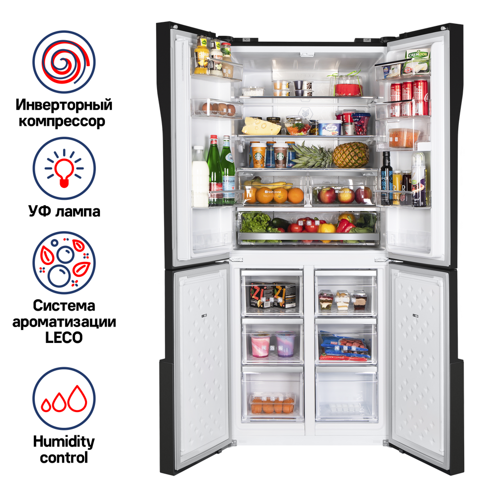 Холодильник с инвертором MAUNFELD MFF182NFSB - фото2