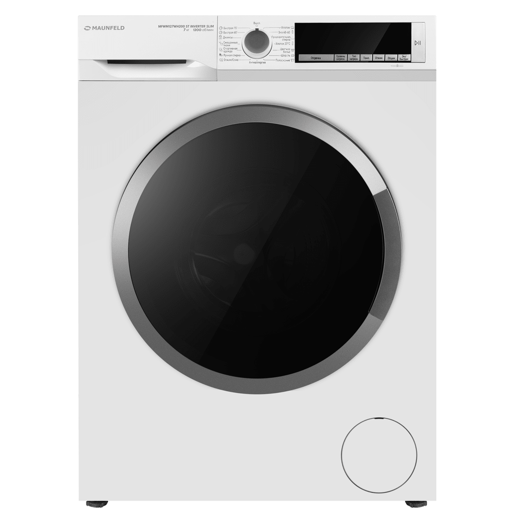 Стиральная машина с инвертором и паром MAUNFELD MFWM127WH200 ST INVERTER SLIM - фото1