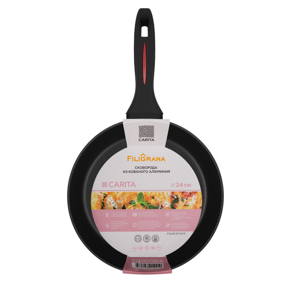 Сковорода FILIGRANA CARITA FG24CRT01FP из кованого алюминия, 24 см - фото4