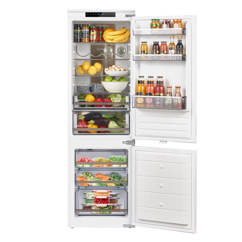 Холодильник-морозильник встраиваемый MAUNFELD MBF17754NFWHGR LUX Inverter - фото1