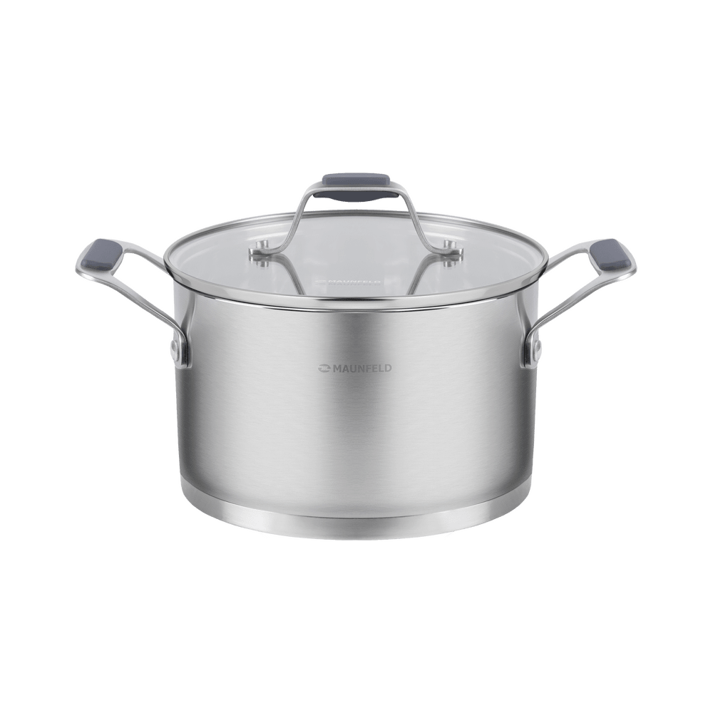 Кастрюля MAUNFELD MADISON MF20MS01CR из нержавеющей стали со стеклянной крышкой, 16 см, 1,9 л. - фото1