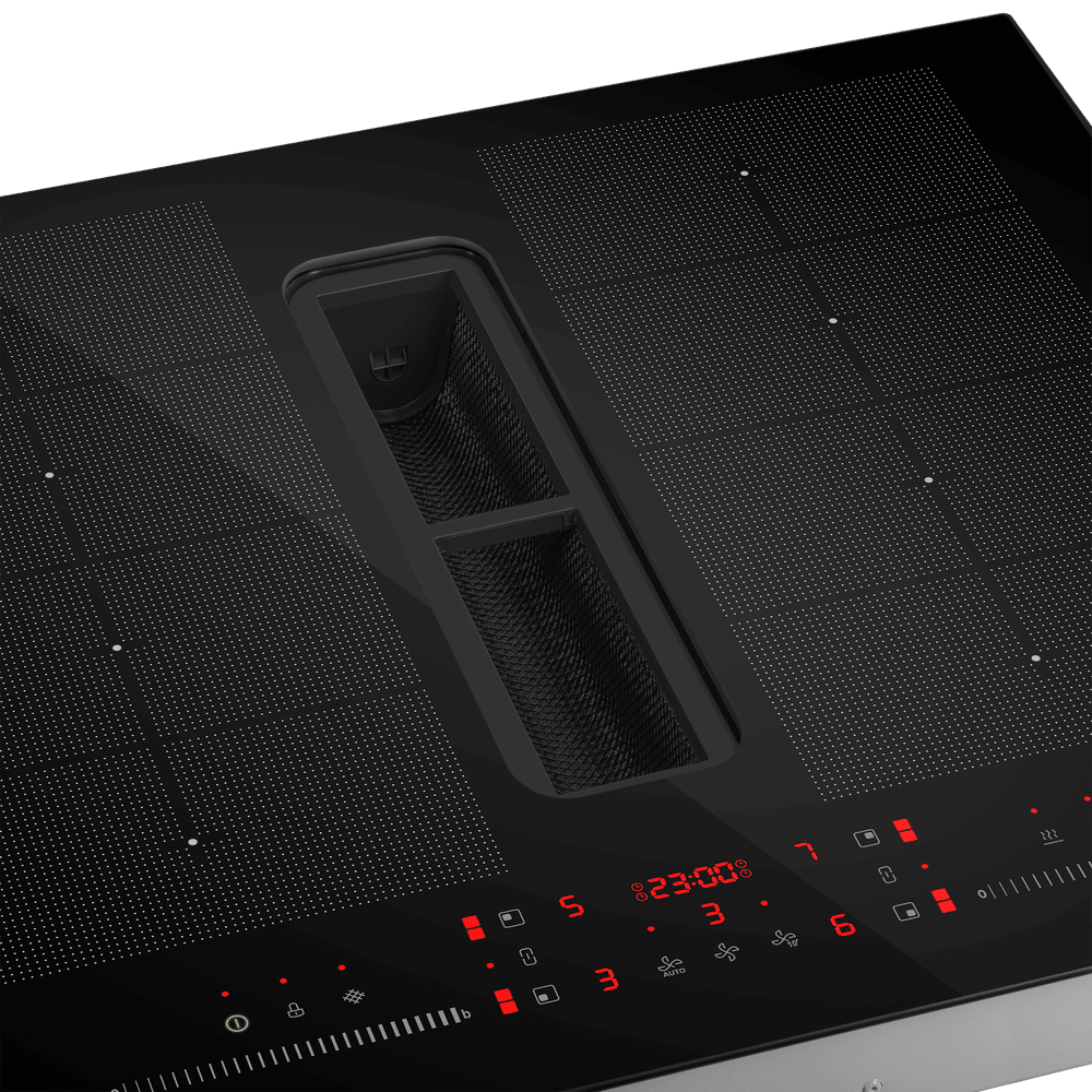 Индукционная варочная панель с интегрированной вытяжкой и Flex Zone MAUNFELD MIHC604SF2BK - фото20