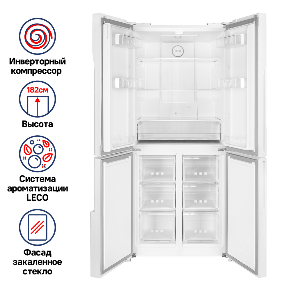 Холодильник с инвертором MAUNFELD MFF182NFWE - фото2