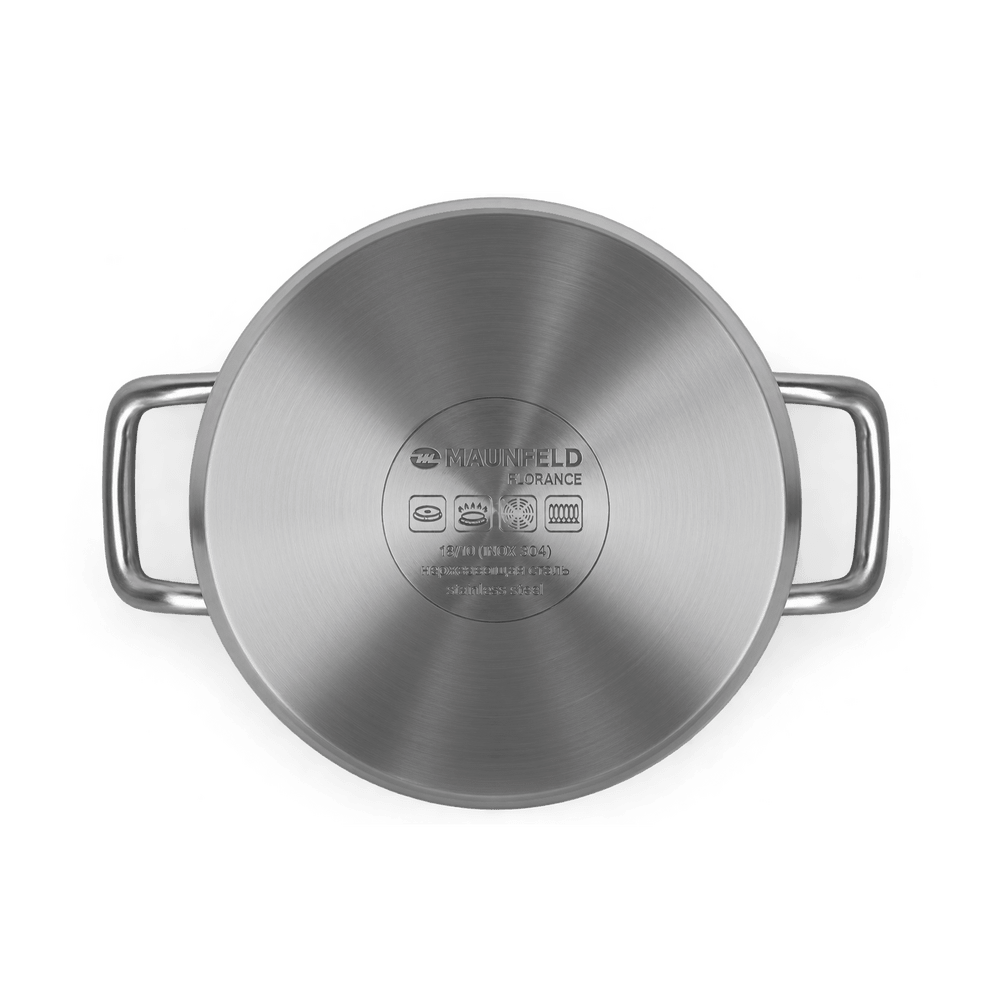 Кастрюля MAUNFELD FLORENCE MF26FR01CR из нержавеющей стали со стеклянной крышкой, 18 см, 2,6 л - фото5