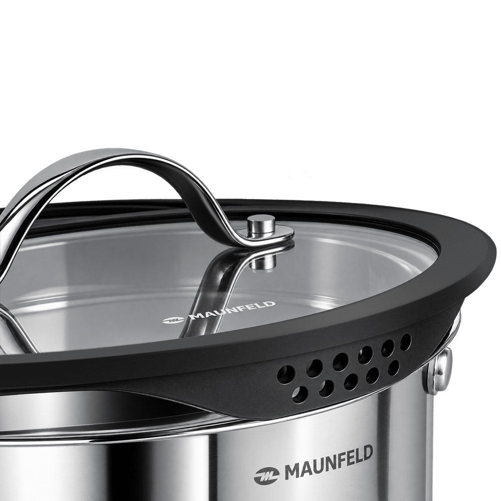 Кастрюля MAUNFELD ORIANA MF40RN01CR из нержавеющей стали со стеклянной крышкой, 20 см, 3,6 л - фото9