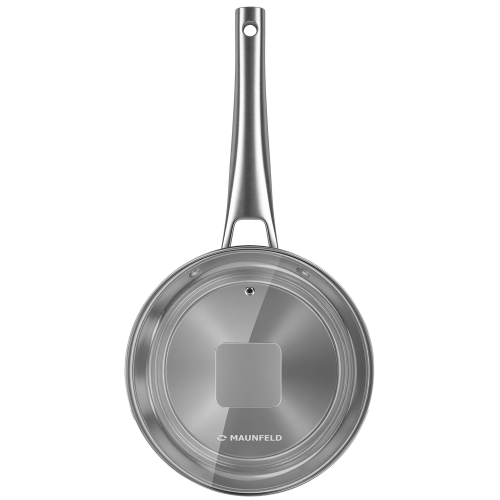 Ковш MAUNFELD FLORENCE MF18FR01SP из нержавеющей стали со стеклянной крышкой, 16 см, 1,8 л - фото4
