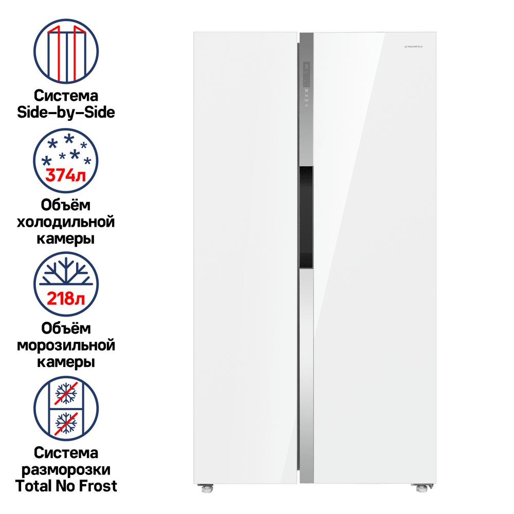 Холодильник с инвертором MAUNFELD MFF177NFW - фото1