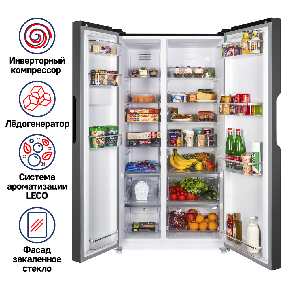 Холодильник с инвертором MAUNFELD MFF177NFB - фото2