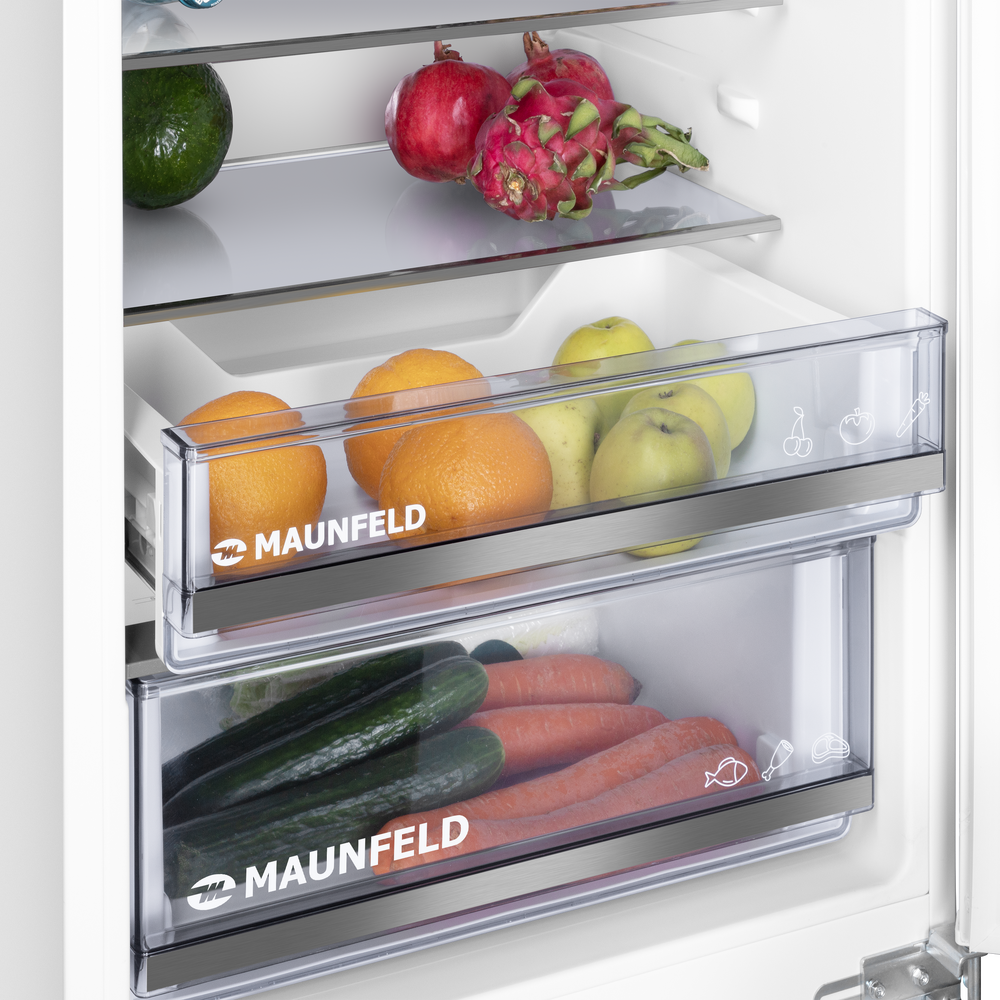 Встраиваемый холодильник LOW FROST с инвертором MAUNFELD MBF193SLFWGR Inverter - фото9