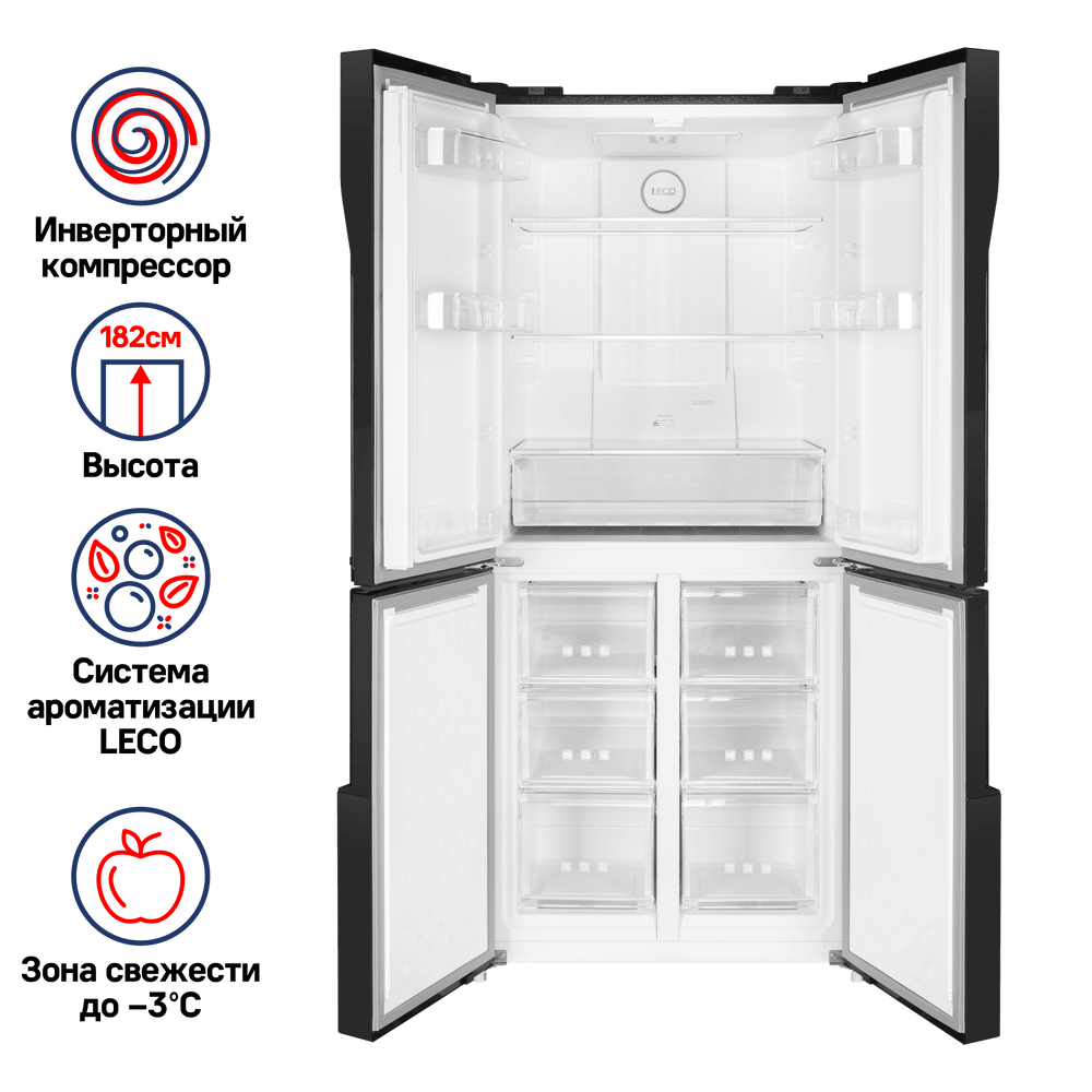 Холодильник с инвертором MAUNFELD MFF182NFSBE - фото2