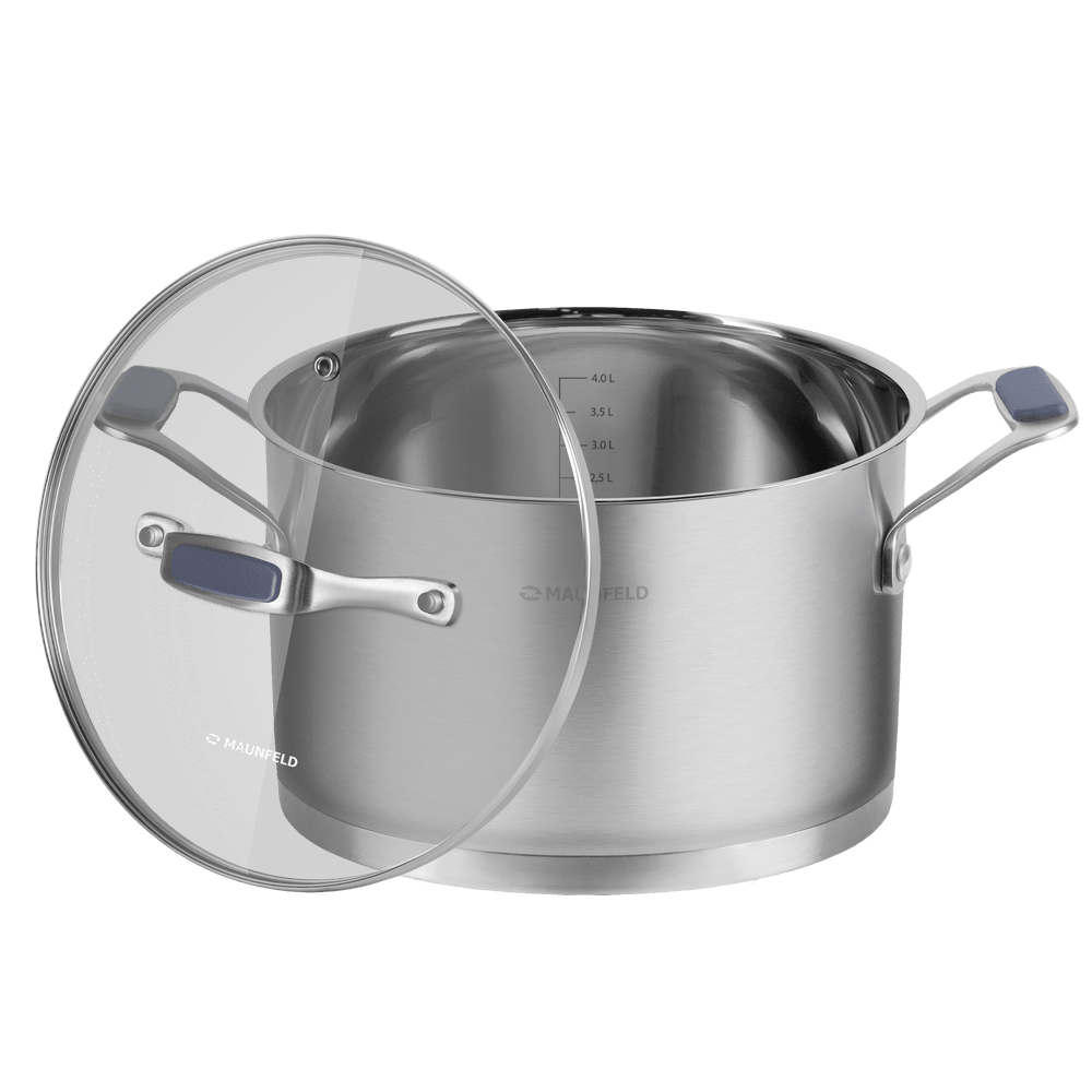 Кастрюля MAUNFELD MADISON MF50MS01CR из нержавеющей стали со стеклянной крышкой, 22 см, 4,7 л. - фото9