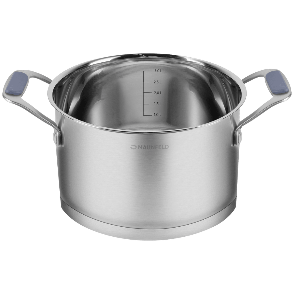 Кастрюля MAUNFELD MADISON MF40MS01CR из нержавеющей стали со стеклянной крышкой, 20 см, 3,6 л. - фото2