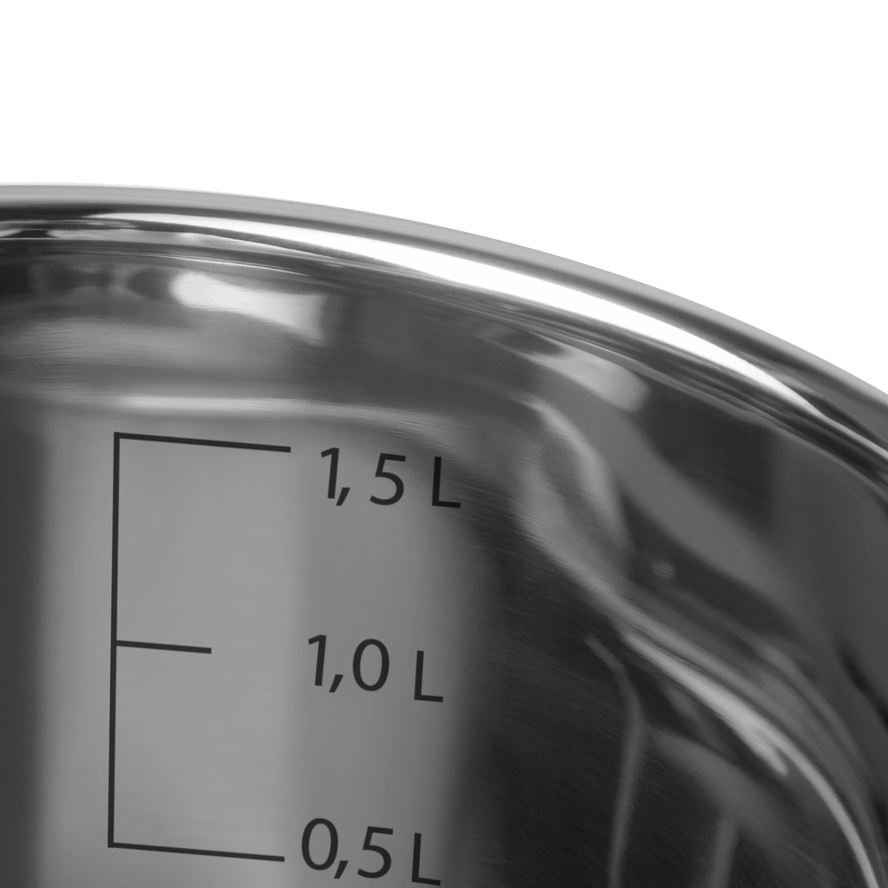 Ковш FILIGRANA STELLA FG18STL01SP из нержавеющей стали со стеклянной крышкой, 16 см, 1,8  л. - фото10