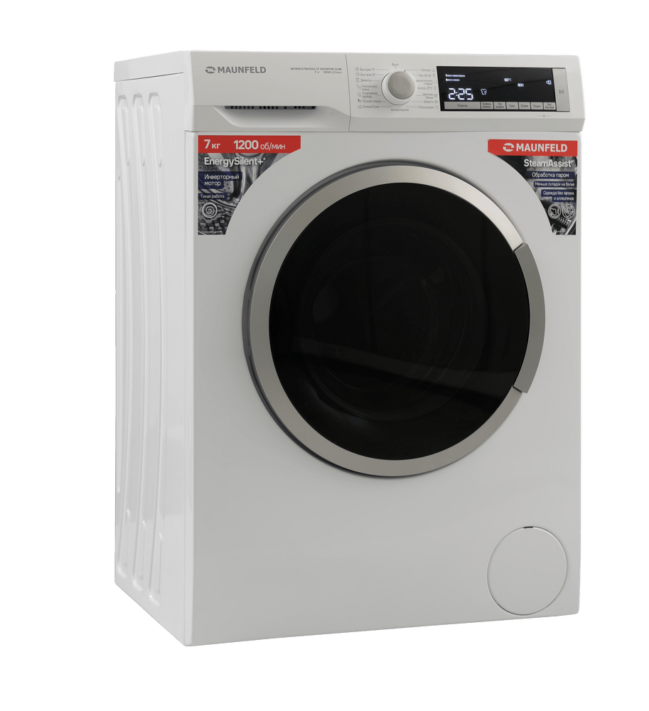Стиральная машина с инвертором и паром MAUNFELD MFWM127WH200 ST INVERTER SLIM - фото3