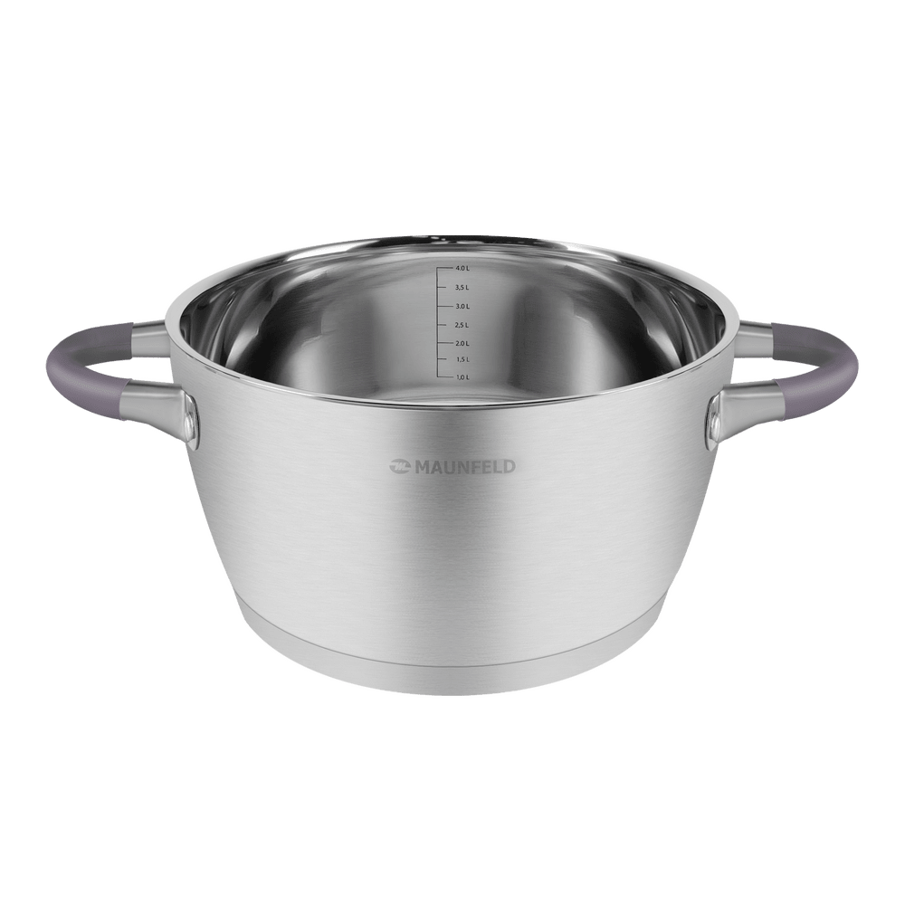 Кастрюля MAUNFELD LEONA MF50LN01CR из нержавеющей стали со стеклянной крышкой, 22 см, 4,2 л. - фото2