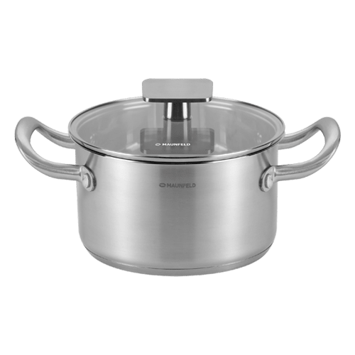 Кастрюля MAUNFELD FLORENCE MF26FR01CR из&nbsp;нержавеющей стали со&nbsp;стеклянной крышкой, 18&nbsp;см, 2,6&nbsp;л