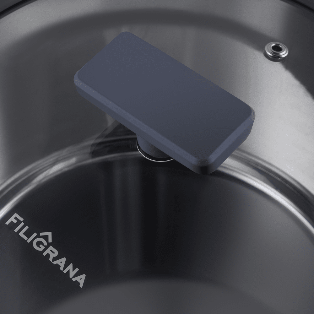 Кастрюля FILIGRANA STELLA FG30STL01CR из нержавеющей стали со стеклянной крышкой, 18  см, 2,6 л. - фото6