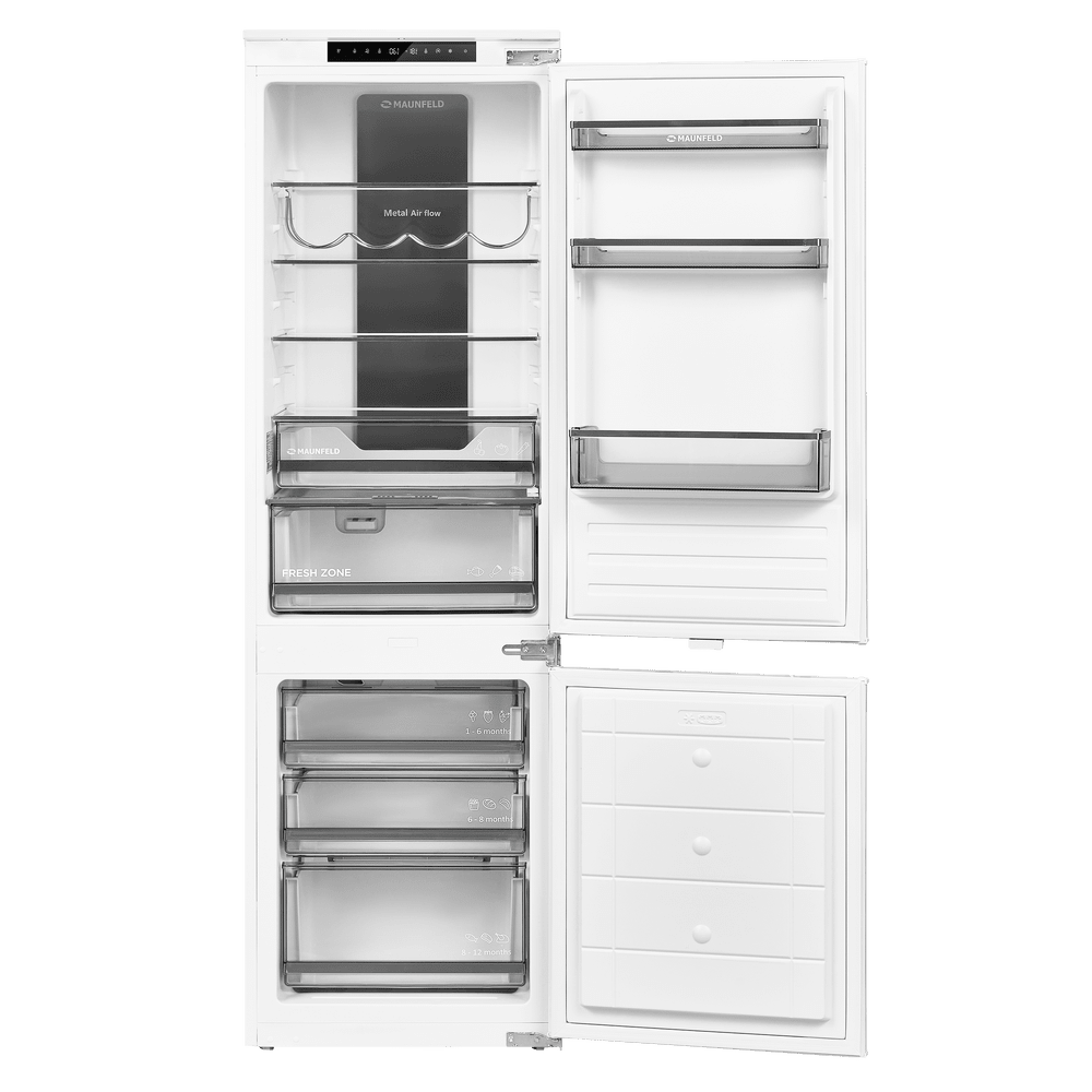 Холодильник-морозильник встраиваемый MAUNFELD MBF17754NFWHGR LUX Inverter - фото2